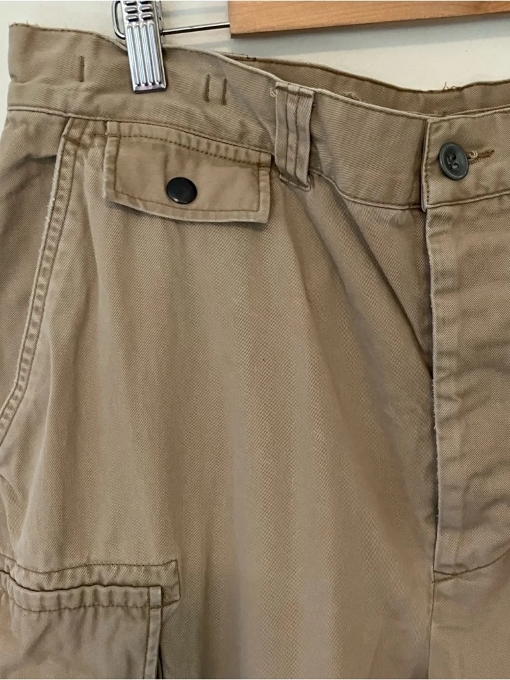 VTG Y2K Polo Ralph Lauren Tan Cargo Pants Polo 67 Chino Size 38x30 90s Read - Picture 3 of 9